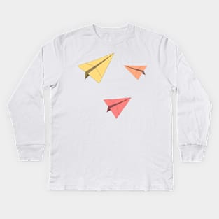 Paper Planes Sticker Pack Sunset Kids Long Sleeve T-Shirt